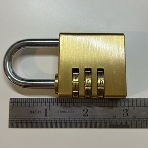 Brinks solid brass 3 dial resettable padlock